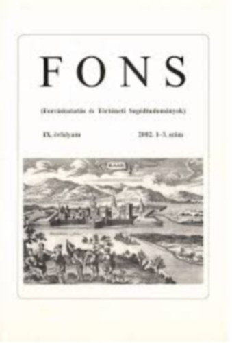 Szentptery I. Trt.tud. Alap. - Fons (forrskutats s trtnelmi segodtudomnyok) IX. vf. 1-3. szm
