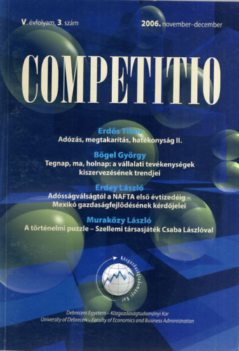 Erdős Tibor, Bőgel György - Competitio - 2006. november-december V. évfolyam 3. szám