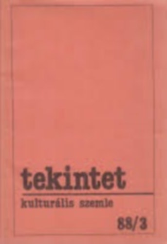 Ördögh Szilveszter - Tekintet - Kulturális szemle 88/3