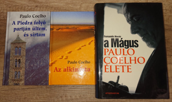 Paulo Coelho, Fernando Morais - 2 könyv Paulo Coelhotól és egy az életéről: A Piedra folyó partján ültem, és sírtam, Az alkimista + F. Morais: A mágis - Paulo Coelho élete