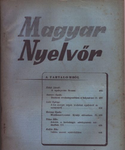 Lrincze Lajos (szerk) - Magyar nyelvr 1955/pr.-jn. (II. negyedvi szm)