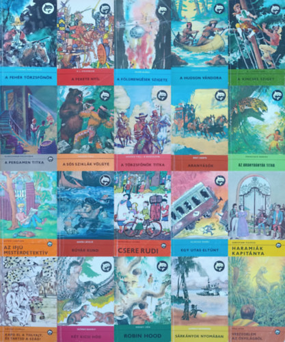 Szrke Bagoly, Hossz Toll, Hossz toll-A. Raszulova, Christian Vulpius, Gerb Lszl, Alaksza Tams, Tke Pter, Alekszandr Polescsuk, Kvry Gyrgy, Mndy Ivn, Thomas Mayne Reid, Rudo - 20 db Delfin knyv: Kt kicsi hd + A ss sziklk vlgye + A trzsfnk titka + Haramik kapitnya + Bvr Kund + Egy utas eltnt + Veszedelem az svilgbl + A pergamen titka + Kapd el a tolvajt, s tartsd a szd! + Robin Hood + A