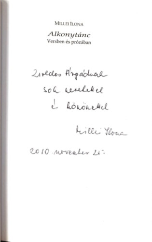 Millei Ilona - Alkonyt�nc - Versben �s pr�z�ban