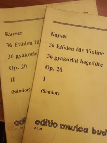 Kayser - 36 gyakorlat hegedre - 36 Etden fr Violine op. 20 I.-II. Z.2234, Z.2235