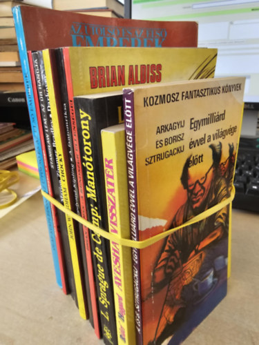 William Olaf Stapledon, John Christopher, Stanislaw Lem, Marion Zimmer Bradley, John Wyndham, Rudyard Kipling, Brian Aldiss, L. Sprague de Camp, Ridder Haggard, A. �s B. Sztrugackij - 10db scifi, K�NYVMENT� AJ�NLAT: Az utols� �s az els� emberek+ Vesz�lyben a bolyg�+ Az �r hangja+ Darkover+ Chocky+ A fantomriksa+ A rendszer ellens�gei+ Man�torony+ Ayesha visszat�r+ Egymilli�rd �vvel a vil�gv�ge el�tt