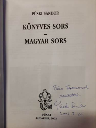 Pski Sndor - Knyves sors-Magyar sors