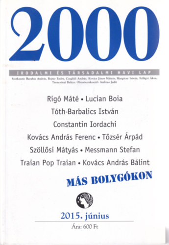 2000 Irodalmi és Társadalmi Havi Lap - 2015. június
