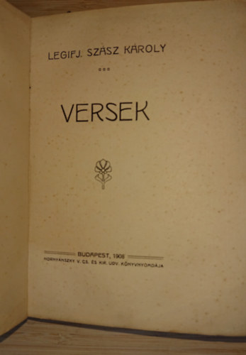 legifj. Sz�sz K�roly - Versek