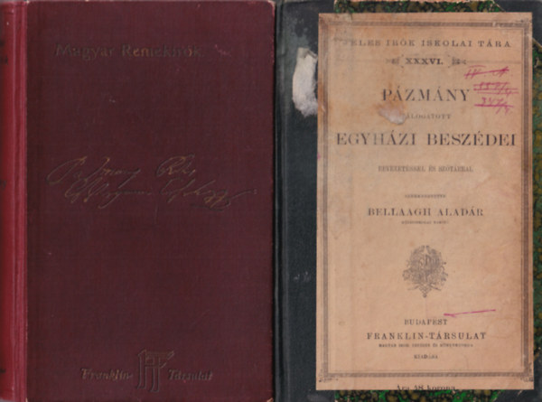 Bellaagh Aladr (szerk.), Franki Vilmos, Bitskey Istvn (szerk.) - 3 db Pzmny Pter knyv: t levl + Pzmny Pter munkibl + Pzmny  egyhzi beszdei