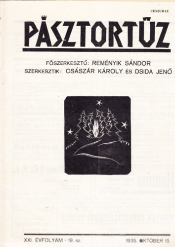Remnyik Sndor (fszerk.) - Psztortz XXI. vf. 19. szm (1935. oktber 15.)