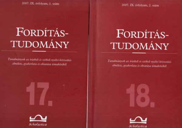 Klaudy Kinga, Albert Sndor, Bart Istvn - Fordtstudomny 17-18. 2007. vf. 1-2. szm ( teljes )