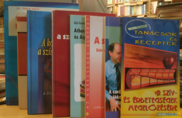 K�li-V�rtes-Tonelli, Dr. Pados Gyula - Dr. Audikovszky M�ria, Dr. V�radi Andr�s, Dr. Szabolcs Paula, Dr. Rob Myers, Dr. Gara Imre - 8 db sz�vdobban�s: Atherothrombosis �s Aspirin protect; Sz�vbetegs�gek; �szint�n a sz�vinfarktusr�l; A sz�v sokat �r; A cardiovascularis kock�zat cs�kkent�s�nek lehet�s�gei diabetes mellitusban; Tan�csok �s receptek a sz�v- �s �