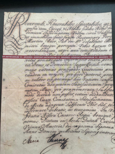 A Kzponti Antikvrium 151, aukcija