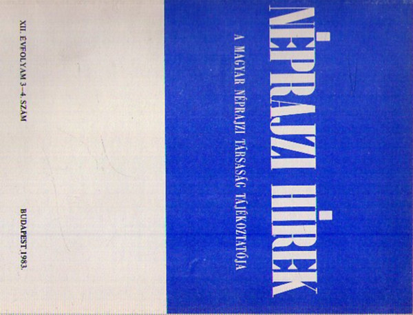 Nprajzi Hrek 1983/3-4. - A Magyar Nprajzi Trsasg tjkoztatja