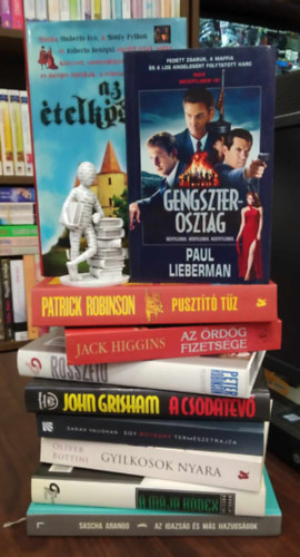 John Grisham, Peter Robinson, Sarah Vaughan, Douglas Preston - 10 db-os KNYVMENT AJNLAT, krimi: Az telkstol+Az igazsg s ms hazugsgok+Gengszterosztag+A maja kdex+Gyilkosok nyara+Egy botrny termszetrajza+Pusztt tz+Rosszfi+A csodatv+Az rdg fizetsge