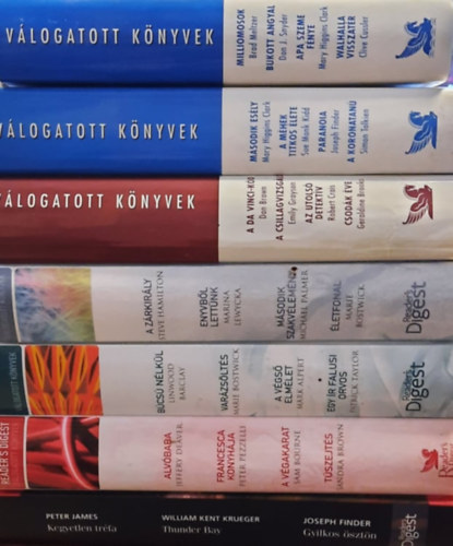 Peter James, William Kent Krueger - 7 db Readers's Digest ktet: Milliomosok - Bukott angyal - Apa szeme fnye - Walhalla visszatr + Msodik esly - A mhek titkos lete - Paranoia - A koronatan -