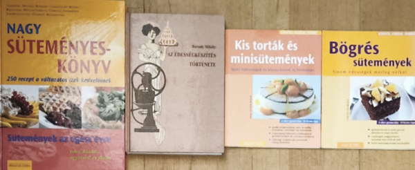 Szerző Monika Köhler Christiane Kührt Kristiane Müller-Urban Christa Schmedes Szerkesztő Gudrun Ruschitzka Biró Ágnes Fordító Kiszlinger Henrietta Lektor Bettina Bartz, Borsody Mihály - 3db süteményreceptes könyv + ajándék mű - Bögrés sütemények, Kis torták és minisütemények, Nagy süteményeskönv + Az édességkészítés története