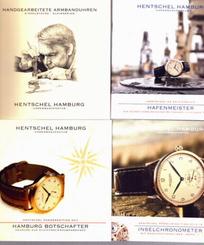 Nincs feltntetve - Hentschel Hamburg katalgusok dszdobozban dvd-vel: Handgearbeitete Armbanduhren - Hentschel H2 Editionsuhr - Hentschel Sonderedition 2011 - Hentschel Premium Edition 20113/14 - Das Hamburger Manufakturkaliber Werk 1 -