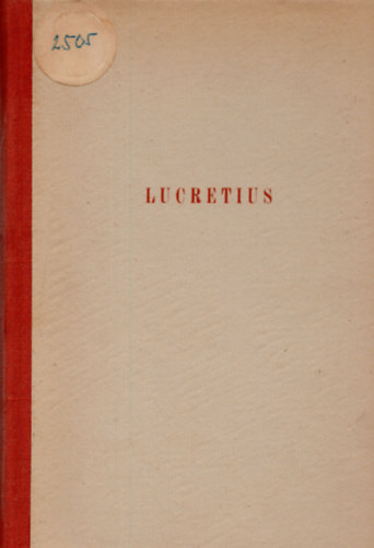 Lucretius - A termszetrl