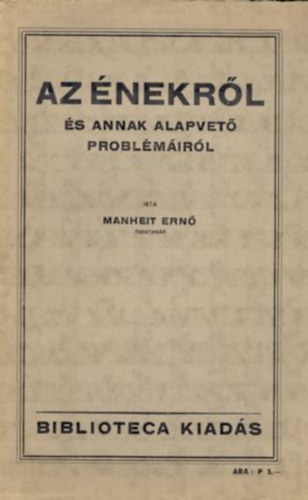 Manheit Ern - Az nekrl s annak alapvet problmirl