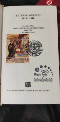 Benk Samu vlog. - Erdlyi muzum 1814-1818 (tka)