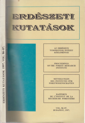 F�hrer Ern� (szerk.) - Erd�szeti kutat�sok vol.86-87. (1997)