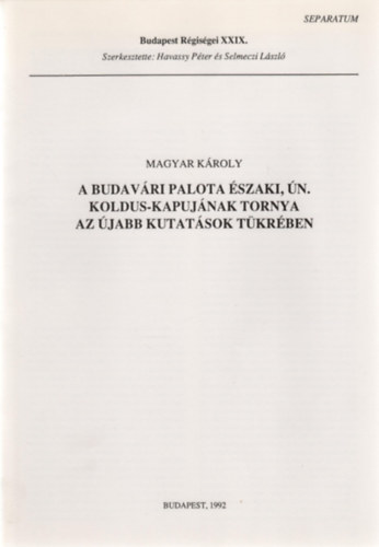 Magyar Károly - A Budavári Palota északi, ún. Koldus-kapujának tornya az újabb kutatások tükrében