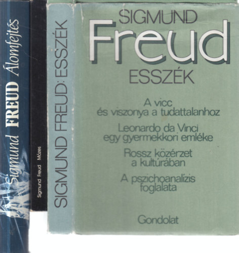 Sigmund Freud - 3 db. Freud kötet (Esszék + Mózes + Álomfejtés)