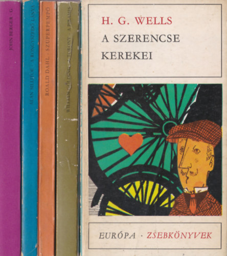 H. G: Wells, William Golding, Roald Dahl, Alan Sillitoe, John Berger - 5 db. Eurpa zsebknyv: A szerencse kerekei - A torony/A piramis - Szuprpemp - A rongyszed lnya - G.