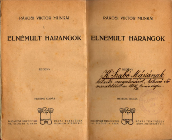 Rákosi Viktor - Elnémult harangok