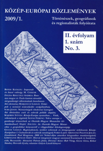 Dr. habil PhD  PhD Guly�s L�szl�, Sz�vai Ferenc DSc - K�z�p-Eur�pai K�zlem�nyek 2009/1. II. �vf. 1. sz�m No. 3.