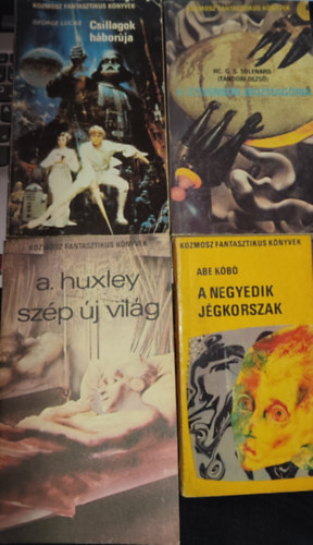 George Lucas, HC. G. S. Solenard (Tandori Dezs), Aldous Huxley, Abe Kb - 4db sci-fi regny - George Lucas-Csillagok hborja;  Hc. G. S. Solenard (Tandori Dezs)-A Stevenson biozmagria; Aldous Huxley-Szp j vilg; Abe Kb-A negyedik jgkorszak