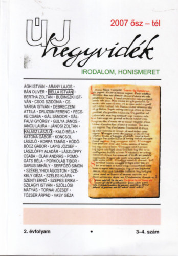 Balajthy Ágnes, Csanálossi Béla - Új hegyvidék 2007 ősz-tél ( Irodalom, honismeret )