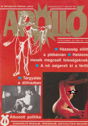 Szente Pl (fszerk.) - Apoll (Az ntudatos frfiak lapja) I. vf. 4. szm