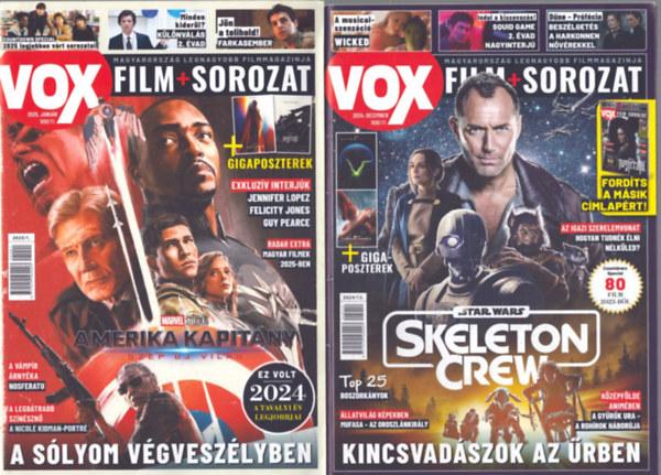 dr. Nagy Gergely Miln (fszerk.) - 2 db Vox magazin: 2024. december - 2025. janur