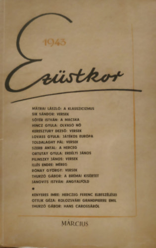Thurzó Gábor - Ezüstkor 1943 március