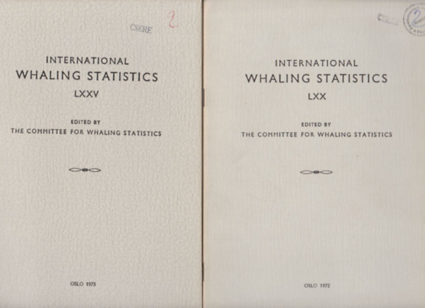 6 db International Whaling Statistics fzet