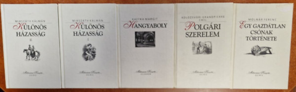 Molnár Ferenc, Kolozsvári G. Emil, Kaffka M., Mikszáth Kálmán - 4db Millenniumi könyvtár: Különös házasság I-II,Polgári szerelem,Hangyaboly,Egy gazdátlan csónak története