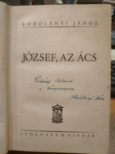 Kodolnyi Jnos - Jzsef, az cs