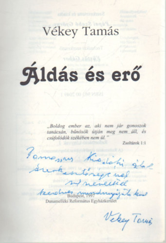 Vékey Tamás - Áldás és erő