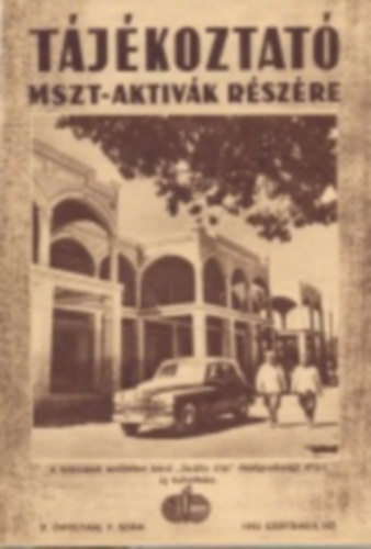 Tjkoztat MSZT aktivk rszre