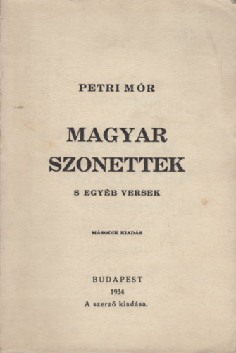Petri M�r - Magyar szonettek s egy�b versek