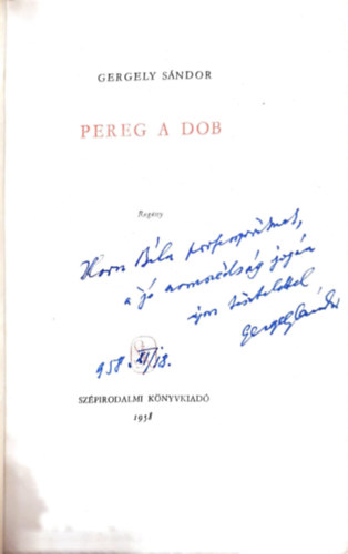 Gergely S�ndor - Pereg a dob