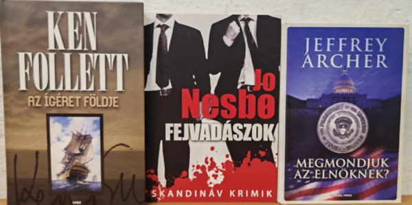 Ken Follett, Jo Nesbo, Jeffrey Archer - Szórakoztató irodalmi könyvcsomag