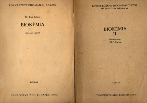 Br Endre - Biokmia I-II.