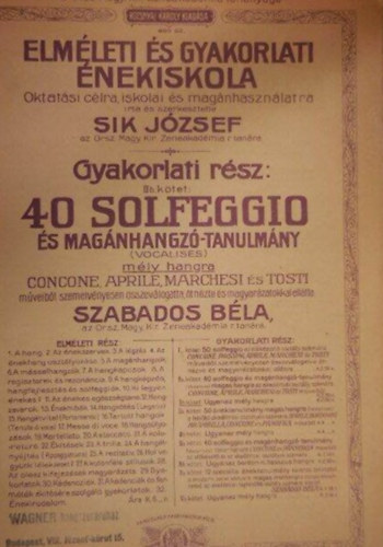 Sik Jzsef - Elmleti s gyakorlati nekiskola.Oktatsi clra,iskolai s magnhasznlatra