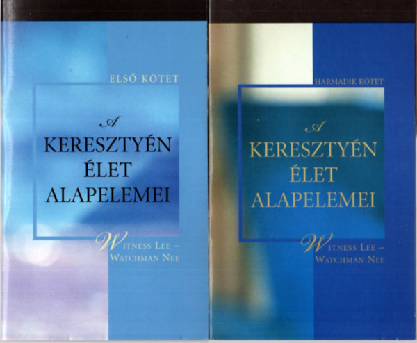 Witness Lee -Watchman Nee - 7db vallsi knyv 1. A keresztyn let alapelemei I-III. ktet, 4. Isten konmija 5.A dicssges gylekezet 6.Az let ismerete 7.A mindent tartalmaz Krisztusin