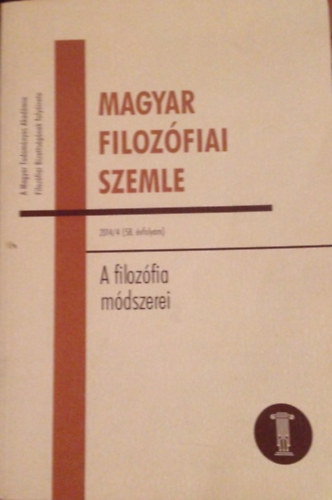 Schmal Dniel (szerk.) - Magyar Filozfiai Szemle 2014/4 (58.vfolyam)