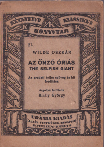 Oscar Wilde - Az �nz� �ri�s-The selfish giant