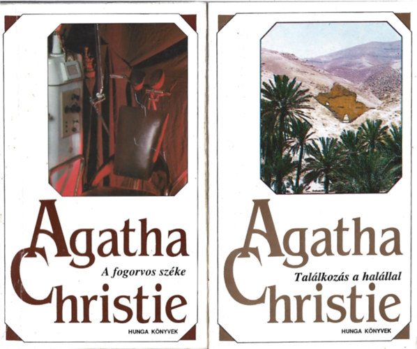 Agatha Christie - 2 db k�nyv, A fogorvos sz�ke, Tal�lkoz�s a hal�llal